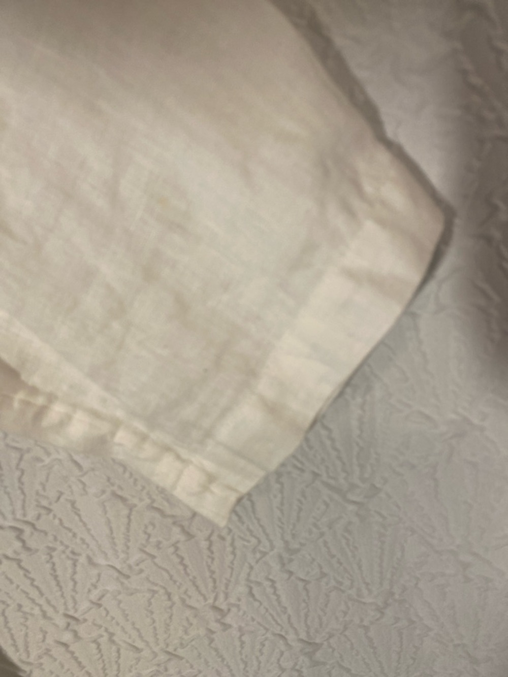 Pure Jill Lightweight White Linen Tunic Top - Relaxed Peplum Style - Picture 5 of 6